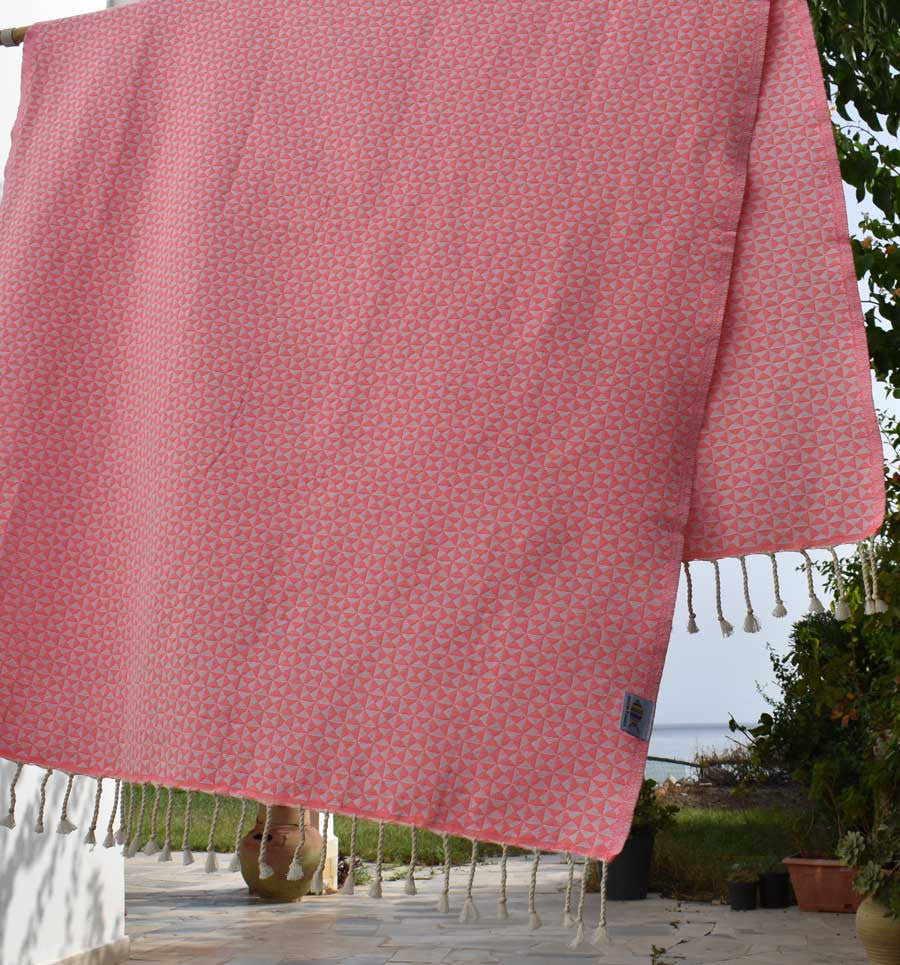 Fouta papillon rose fluo Fouta Tunisia - 4
