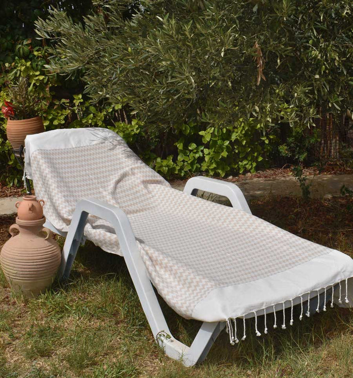 Fouta zigzag grège Fouta Tunisia - 4