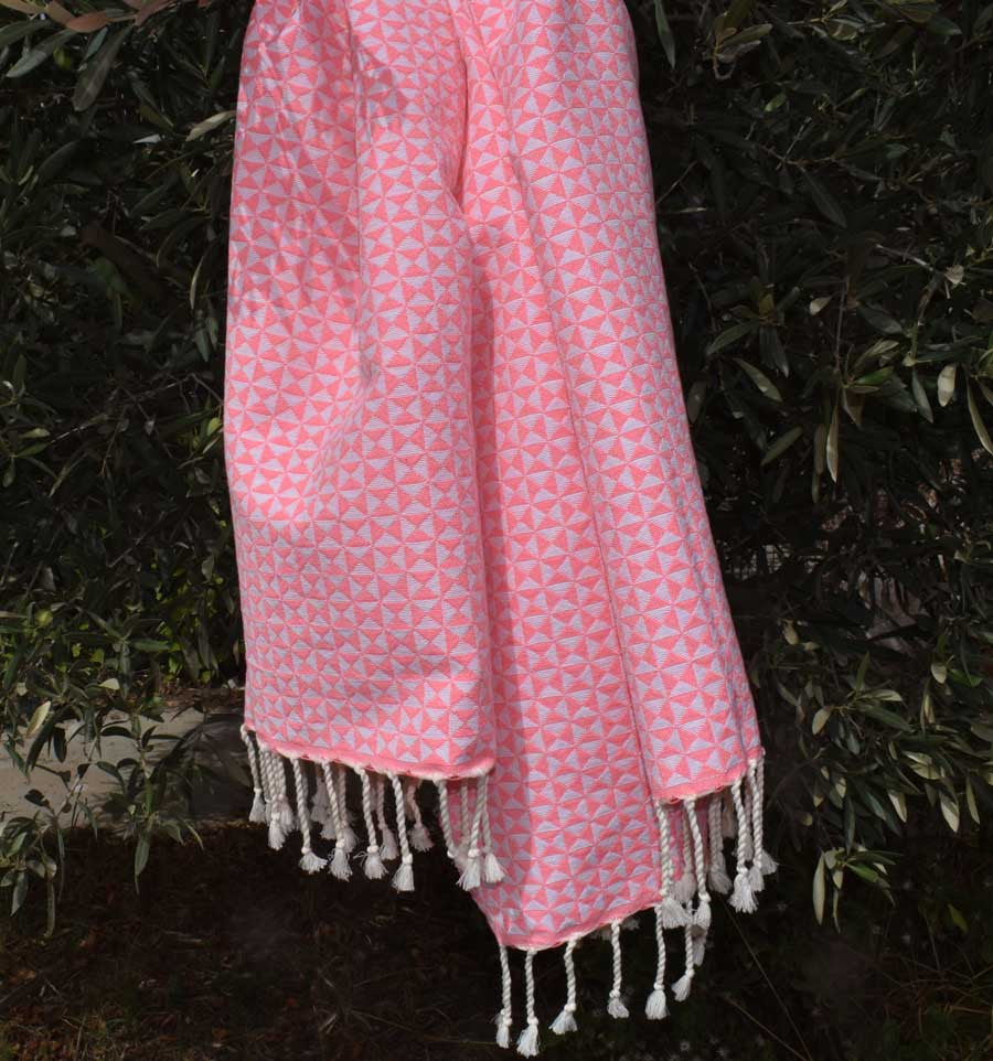 Fouta papillon rose fluo Fouta Tunisia - 3