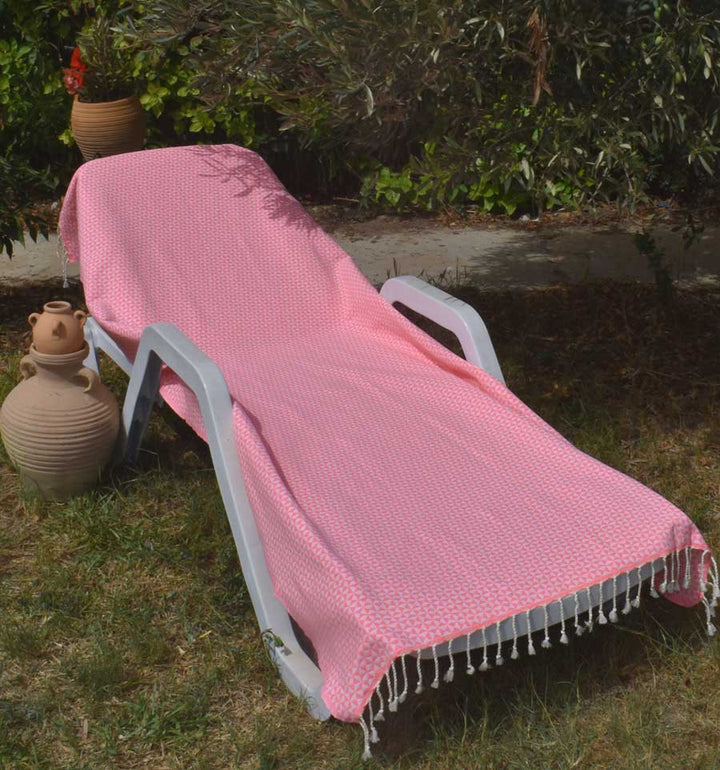 Fouta papillon rose fluo Fouta Tunisia - 1