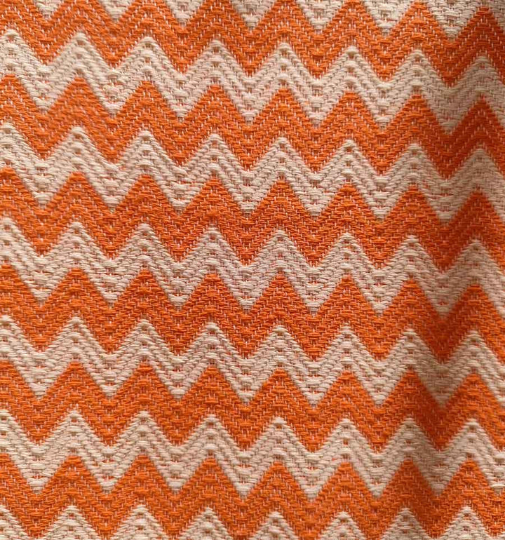 Fouta zigzag orange Fouta Tunisia - 4
