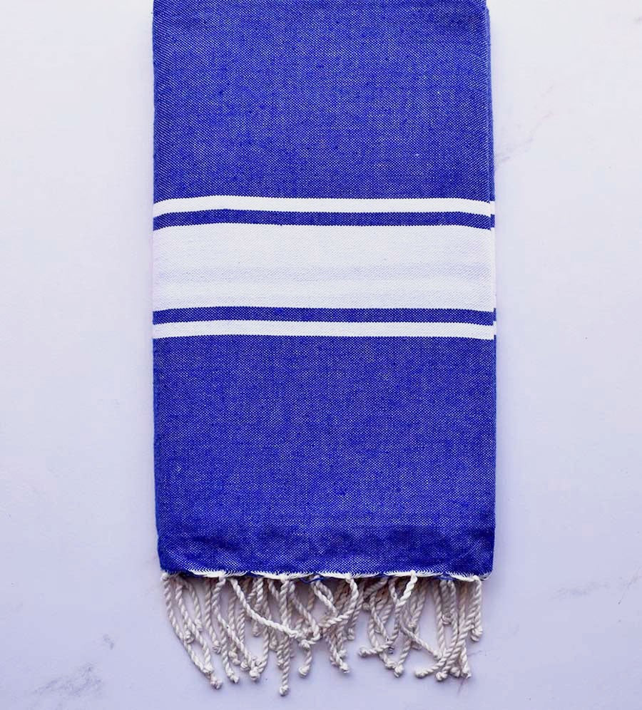 Fouta en Coton Recyclé bleu Fouta Tunisia - 2