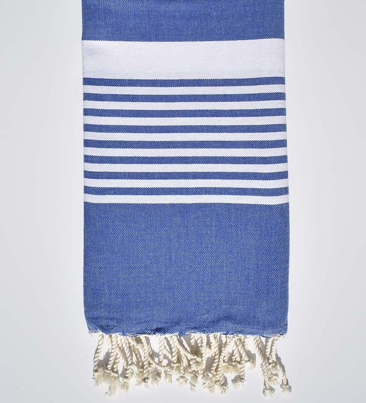 Fouta arthur en Coton Recyclé bleu Fouta Tunisia - 4