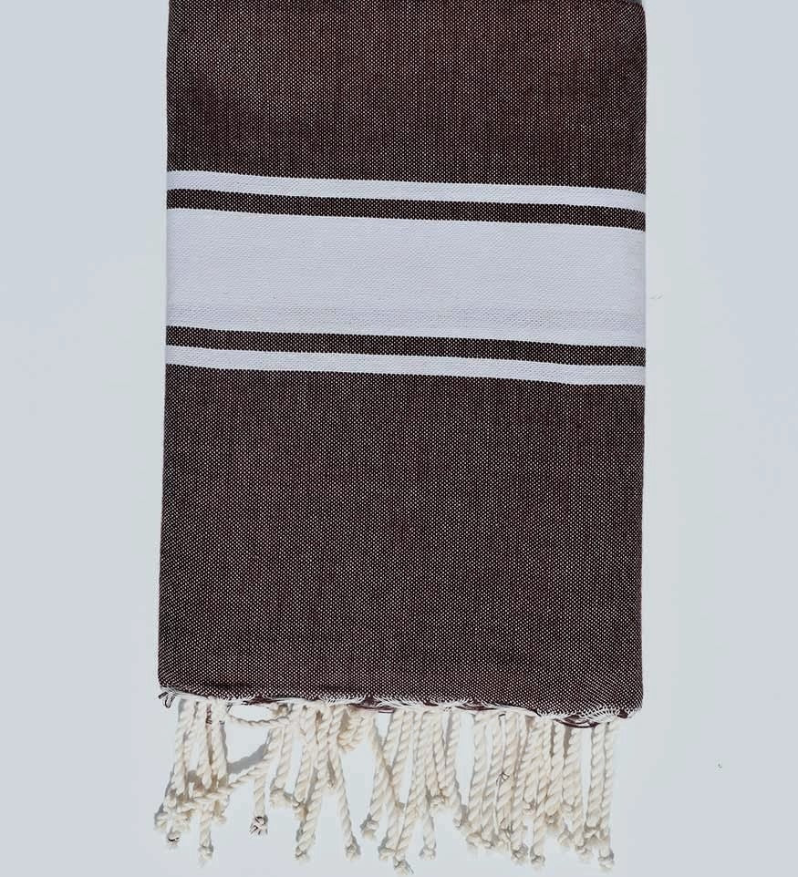 Fouta plate aubergine Fouta Tunisia - 1