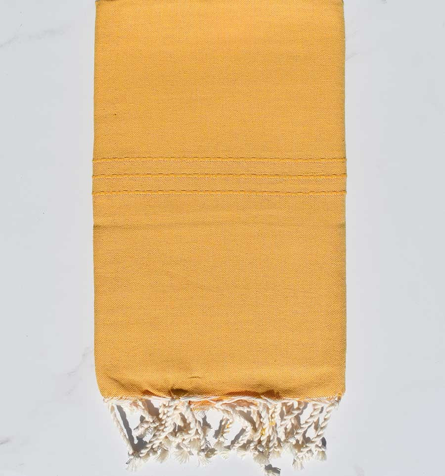 Fouta plate unie jaune Fouta Tunisia - 1