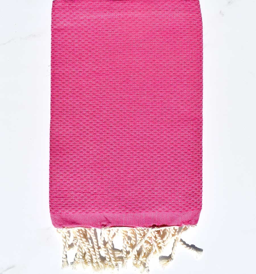 Fouta nid d'abeille unie fuchsia Fouta Tunisia - 1