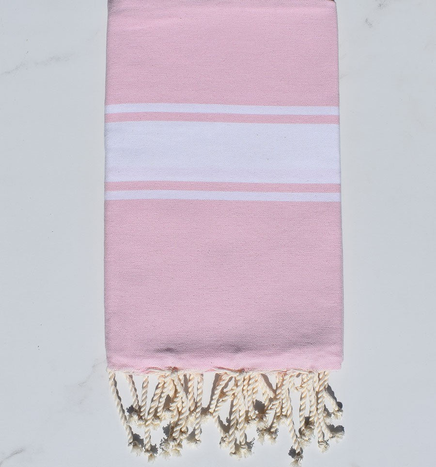 Fouta Plate rose clair Fouta Tunisia - 1