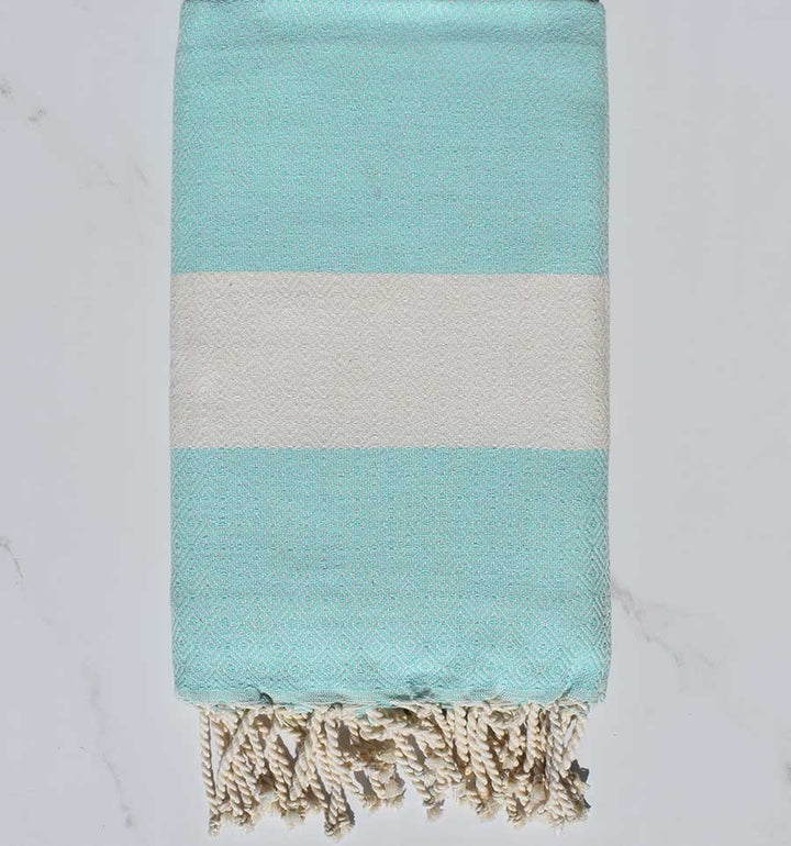 Fouta Diamant vert d'eau Fouta Tunisia - 1