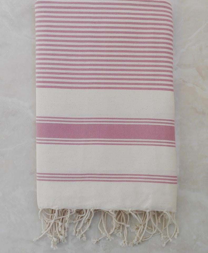 JETé beige clair rayée rose balais 