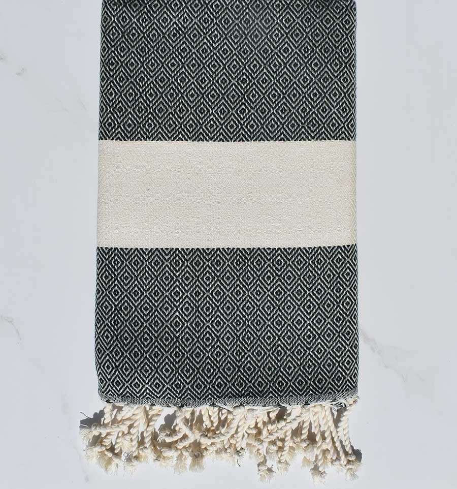 Fouta Diamant vert foncé Fouta Tunisia - 1