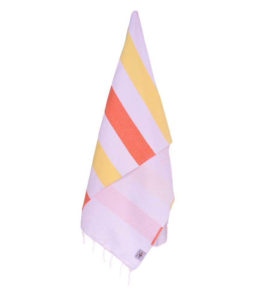 Fouta éponge voilier orange et jaune Fouta Tunisia - 2