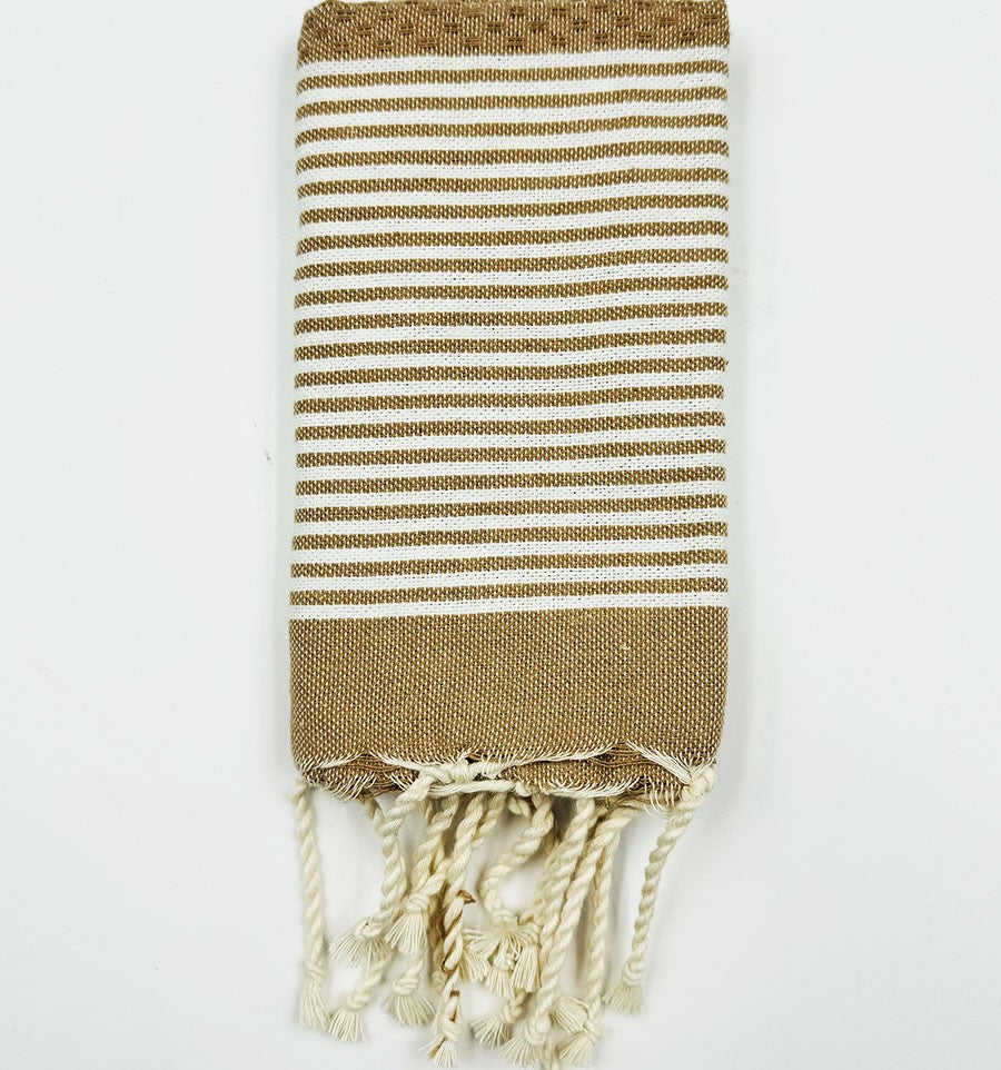 Serviette de table noisette Fouta Tunisia - 1