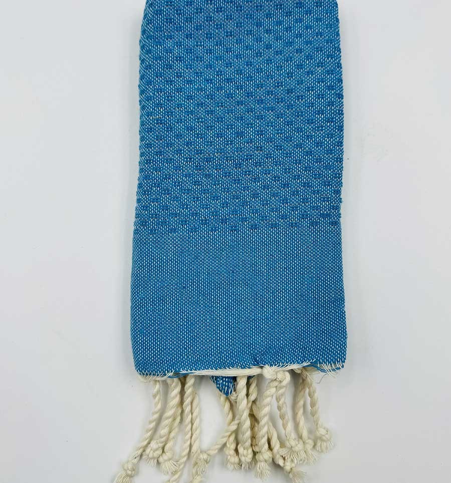 Serviette de table unie bleu azur  - 1