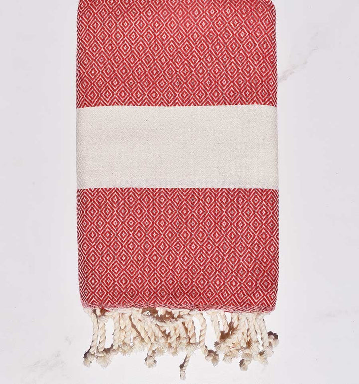 Fouta Diamant rouge Fouta Tunisia - 3