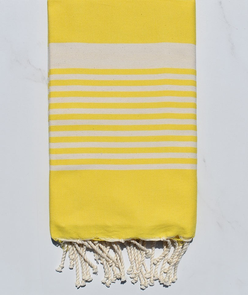Fouta arthur en Coton Recyclé jaune Fouta Tunisia - 1