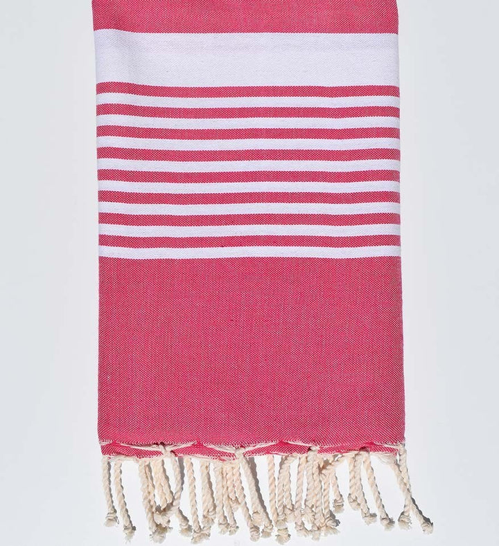 Fouta arthur en Coton Recyclé rose fuchsia Fouta Tunisia - 3