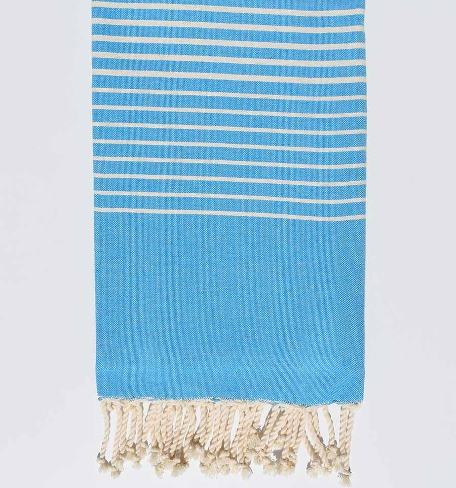 Fouta Portofino en Coton Recyclé bleu azur Fouta Tunisia - 3