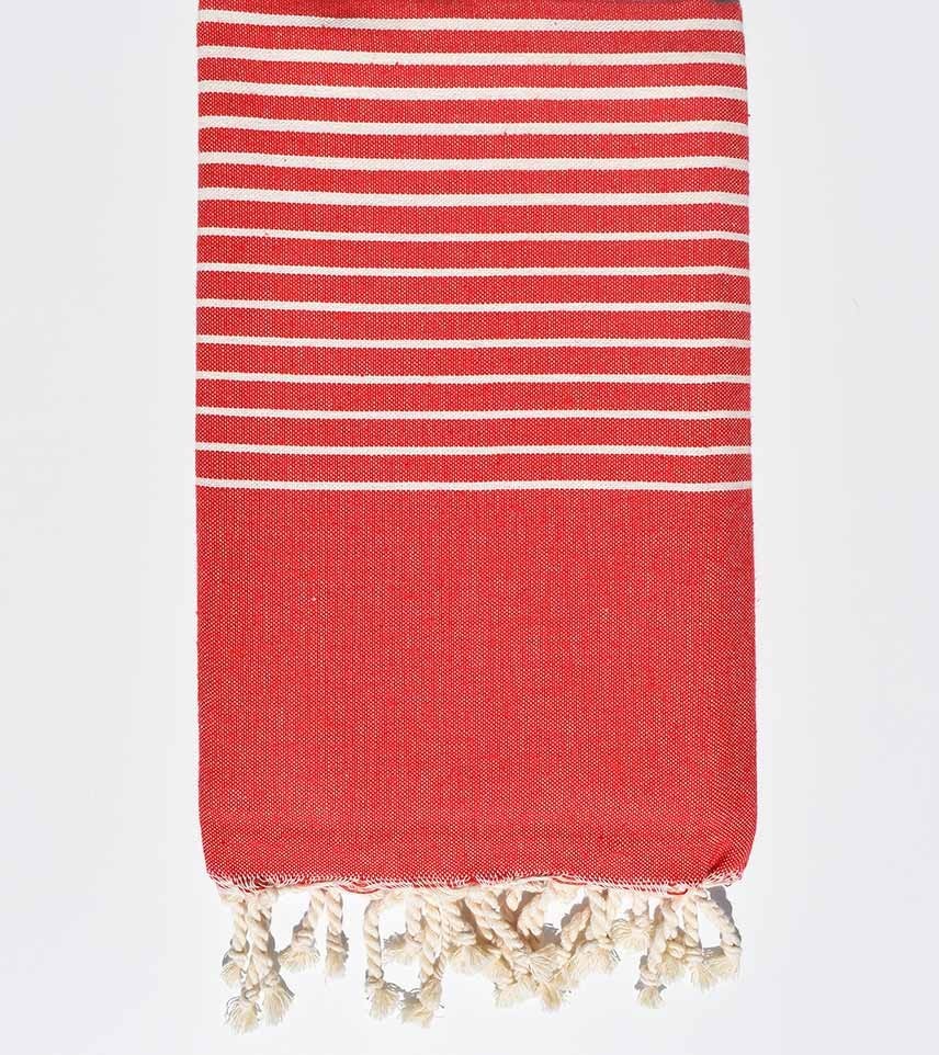 Fouta Portofino en Coton Recyclé rouge Fouta Tunisia - 3