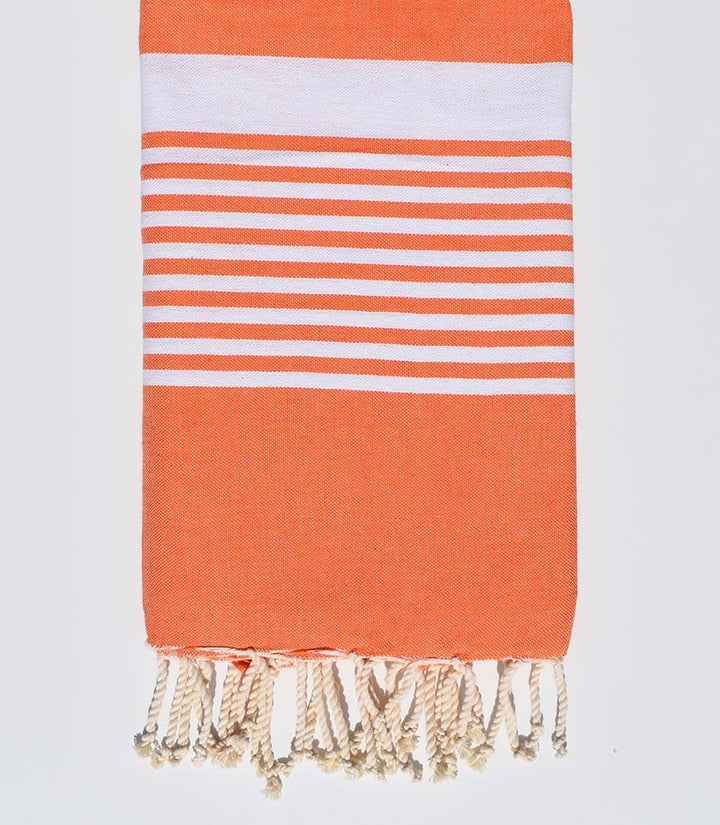 Fouta arthur en Coton Recyclé orange Fouta Tunisia - 3