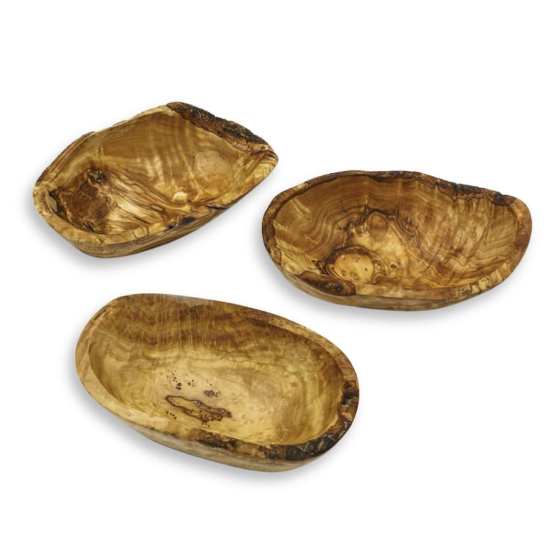 Icon Ravier Bol Set de 3 ravier rustique en bois d'olivier - Ustensiles de cuisine ...