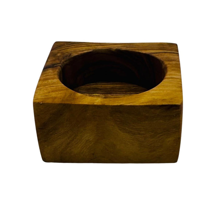 Bougeoir en bois d’olivier  - 3