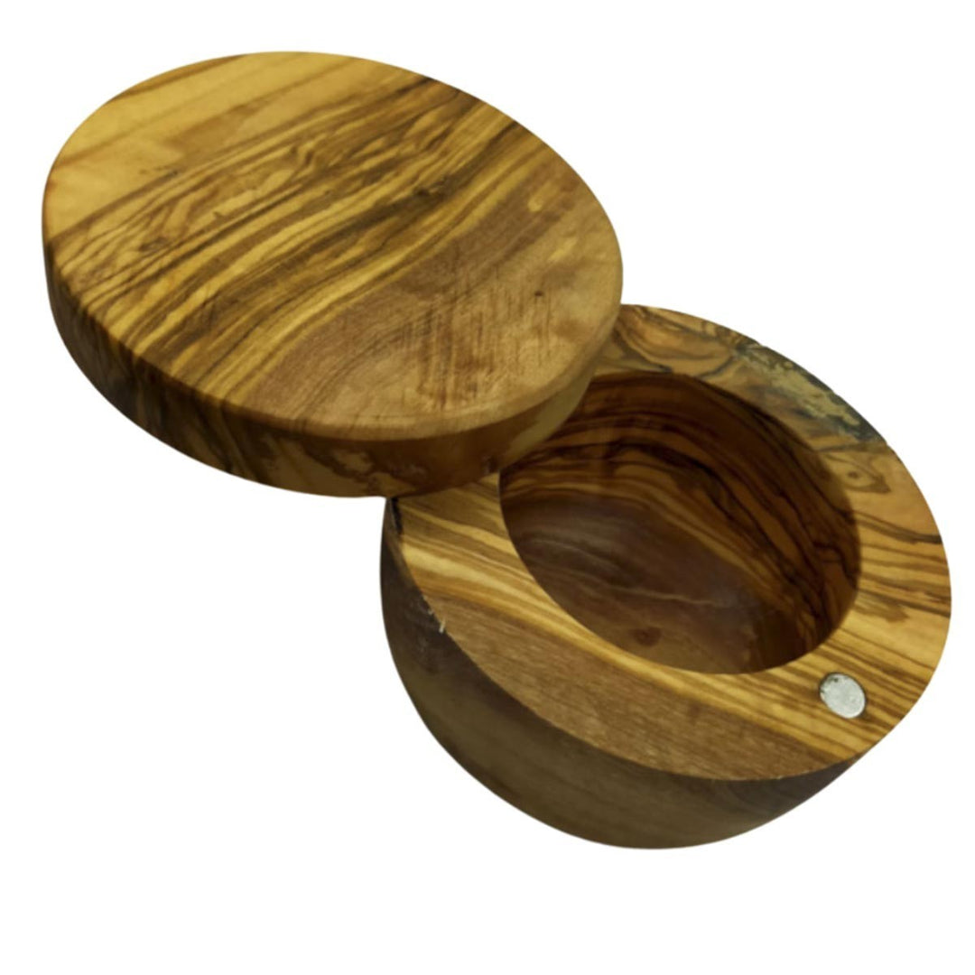 Boite aimantée en bois d'olivier  - 1