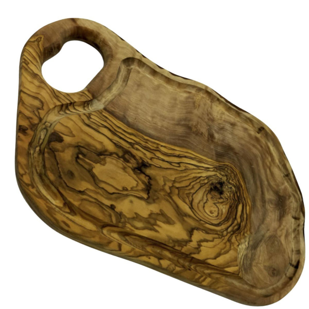 Planche à découper en bois d'olivier avec trou  - 1