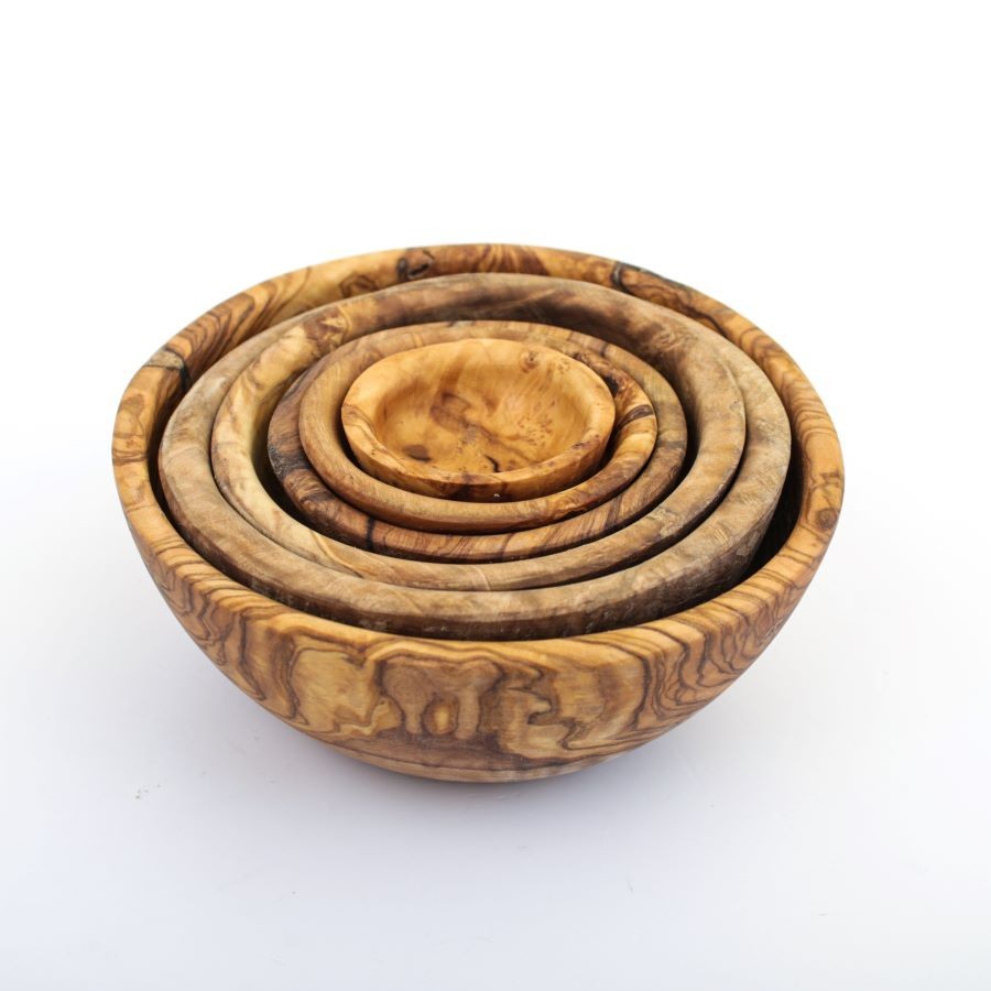 Série de 6 bols gigogne en bois d’olivier  - 1