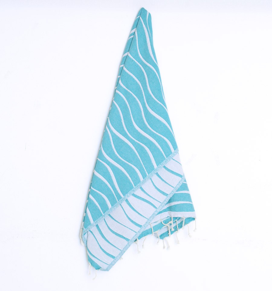 Fouta Hawaï Bleu Vert Fouta Tunisia - 3