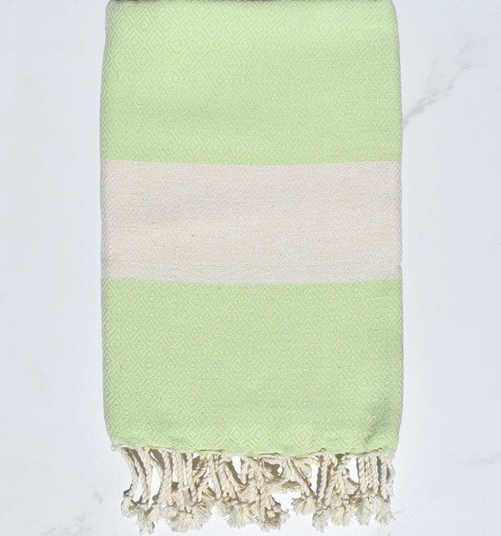 Fouta Diamant vert pastel Fouta Tunisia - 3