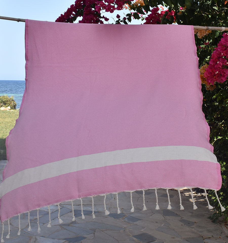 Fouta Diamant rose Fouta Tunisia - 4