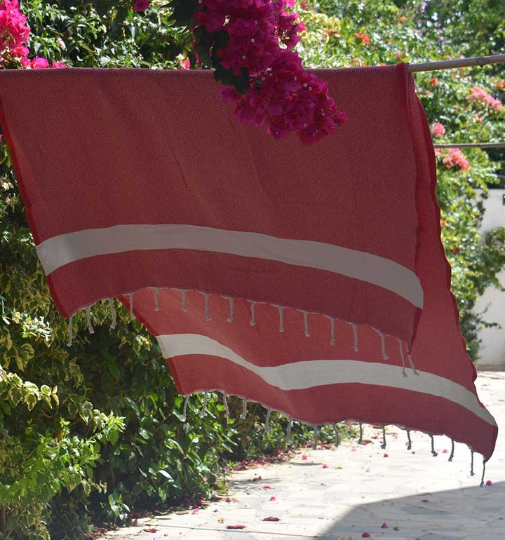 Fouta Diamant rouge Fouta Tunisia - 4