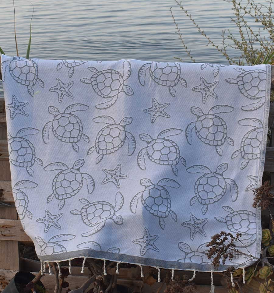 Fouta Seychelles Gris Fouta Tunisia - 6