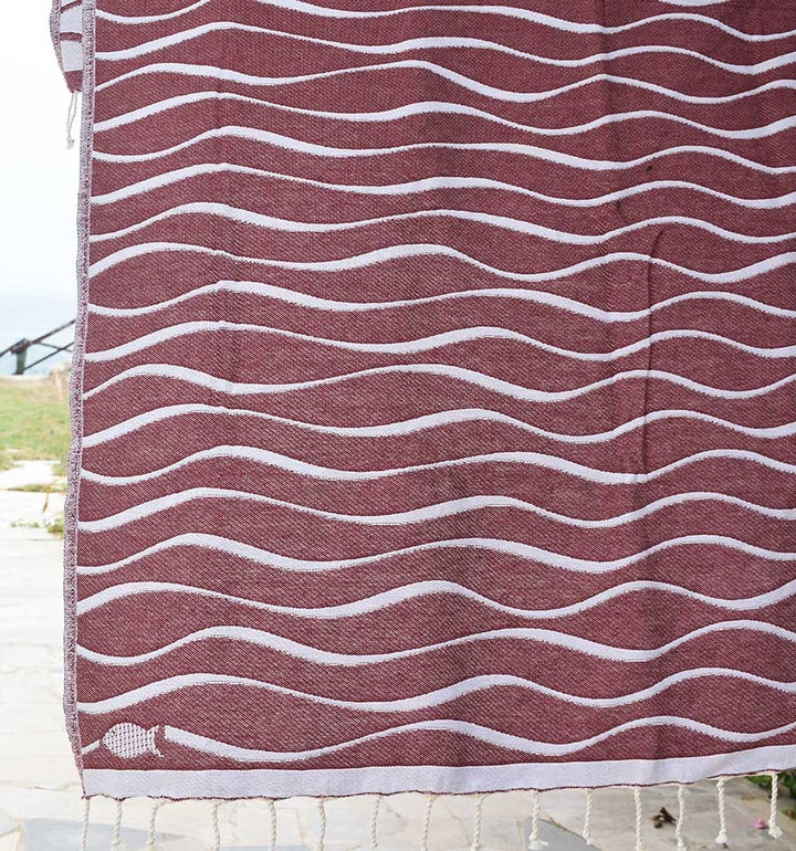 Fouta Hawaï Bordeaux Fouta Tunisia - 4