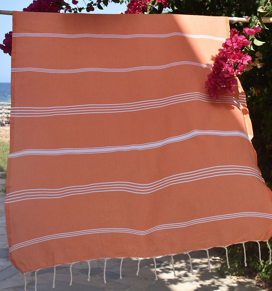 Fouta Mykonos orange Fouta Tunisia - 4