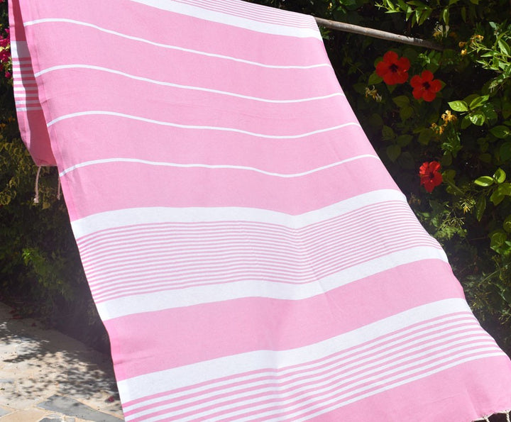 Fouta arthur en Coton Recyclé rose clair Fouta Tunisia - 2