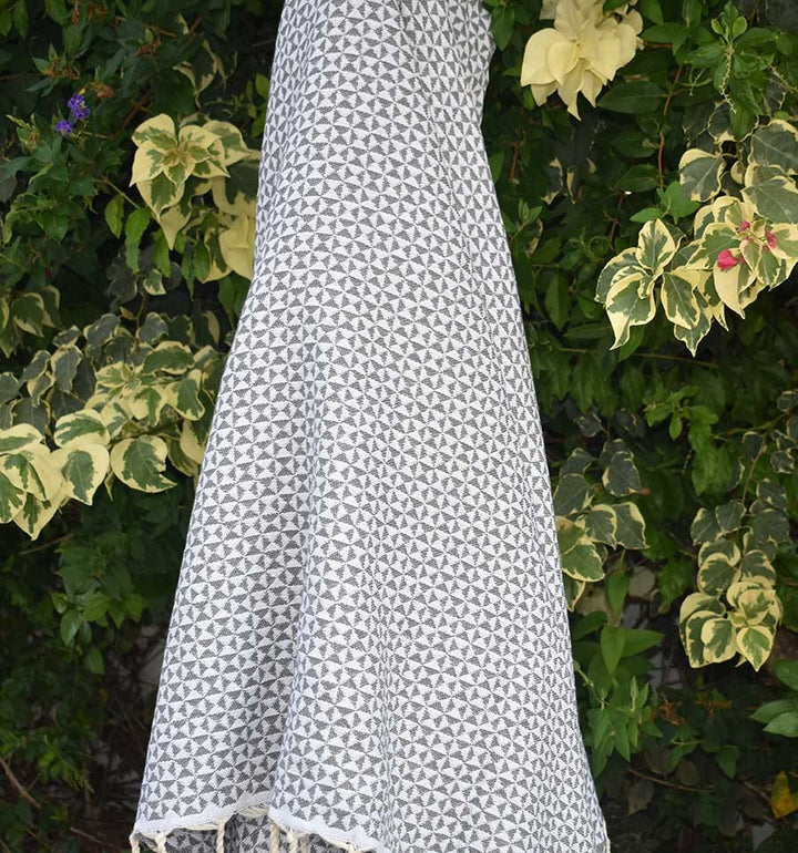 Jeté papillon gris Fouta Tunisia - 2