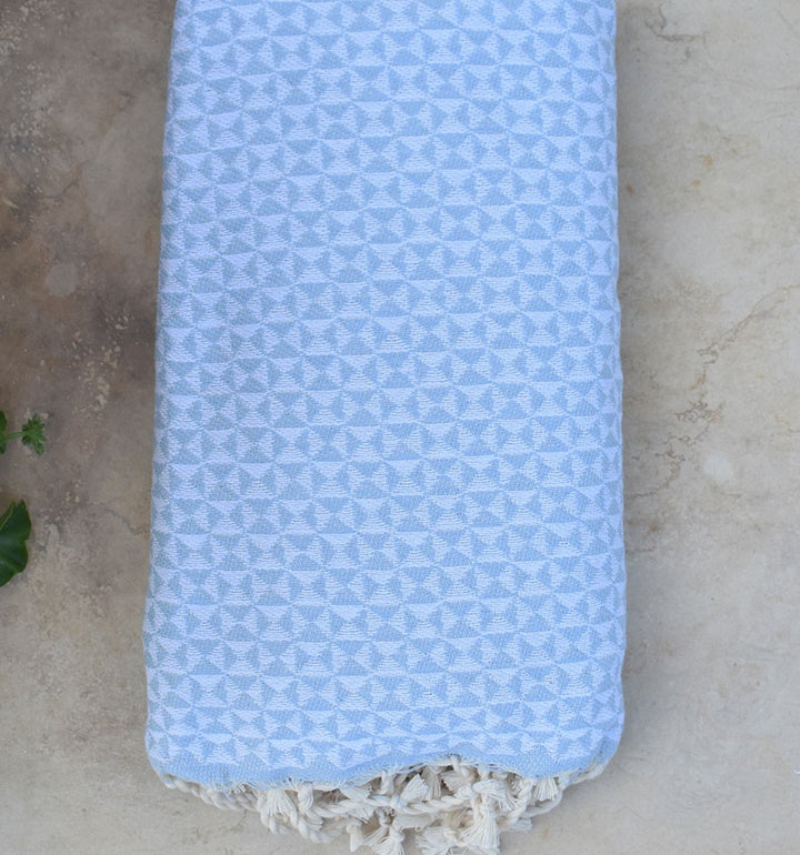 Jeté papillon bleu ciel Fouta Tunisia - 1