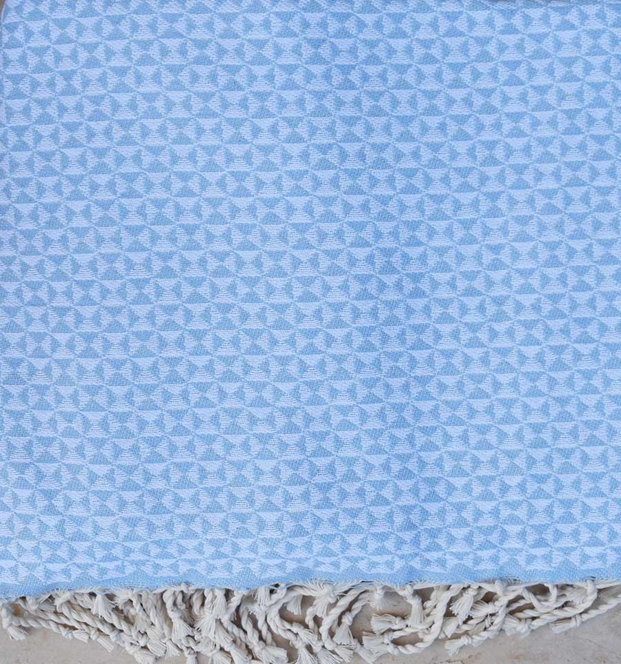 Jeté papillon bleu ciel Fouta Tunisia - 3