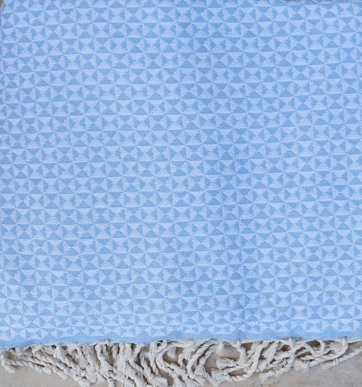 Jeté papillon bleu ciel Fouta Tunisia - 3