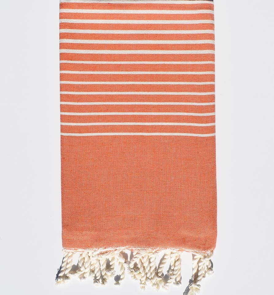 Fouta Portofino en Coton Recyclé orange Fouta Tunisia - 3