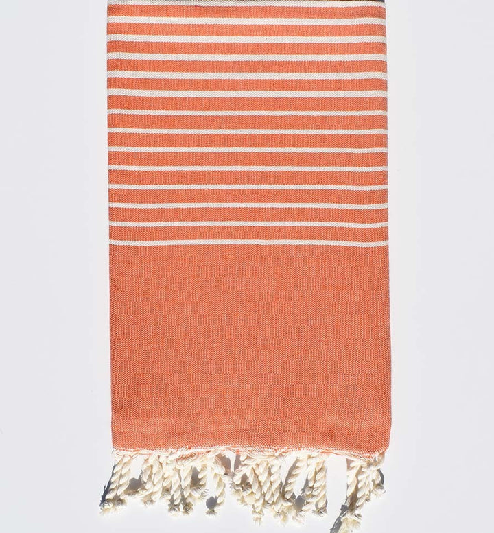 Fouta Portofino en Coton Recyclé orange Fouta Tunisia - 3