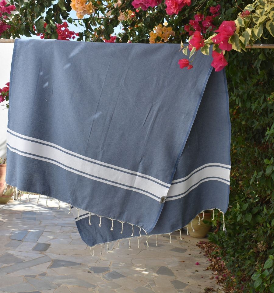 Fouta classique bleu jean