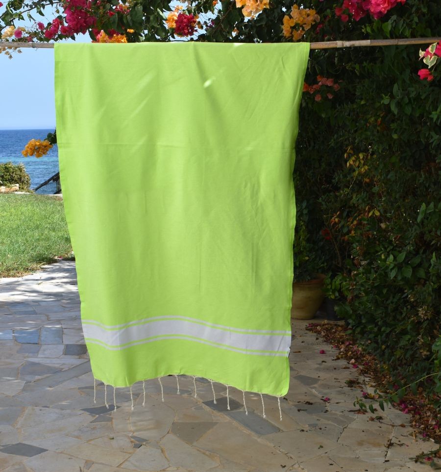 Fouta plate vert éclat