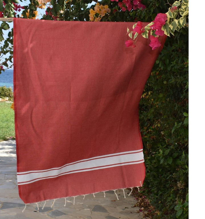 Fouta classique rouge