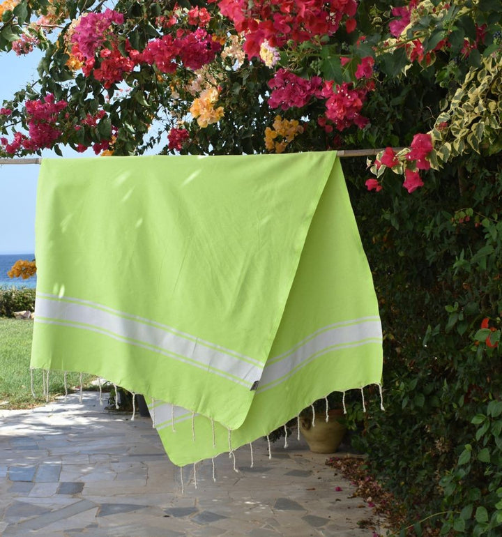 Fouta plate vert éclat