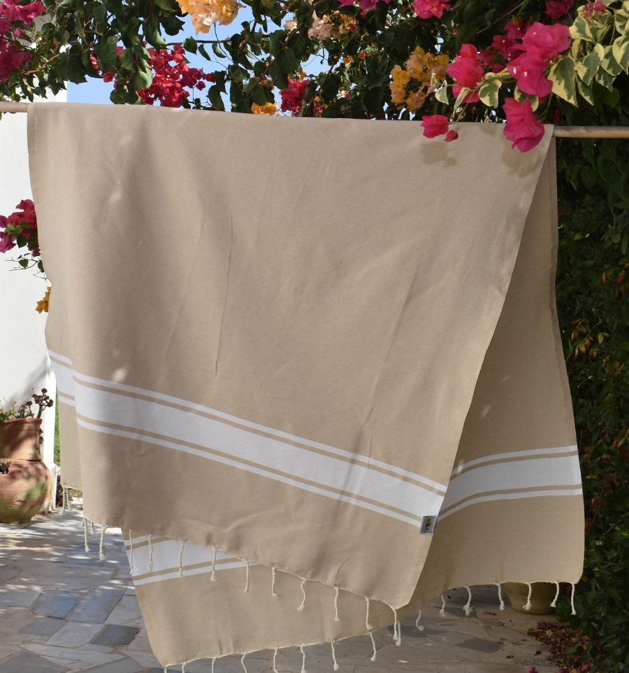 Fouta plate beige
