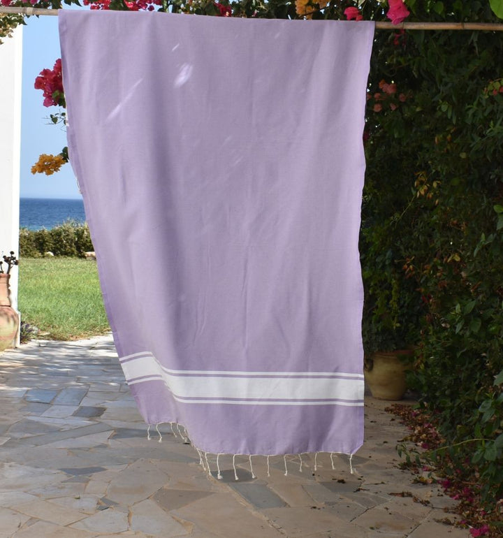 Fouta plate parme clair
