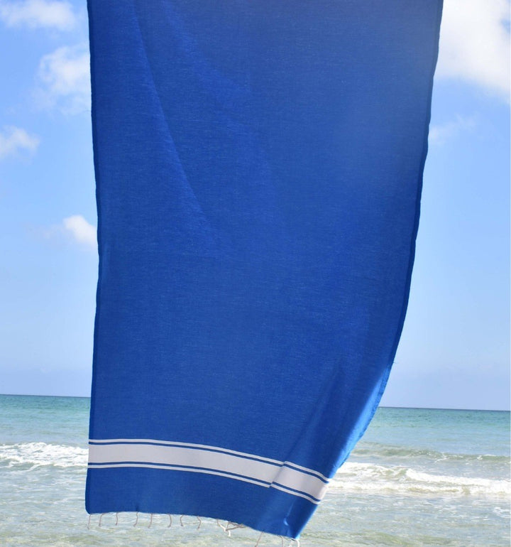 Fouta plate bleu