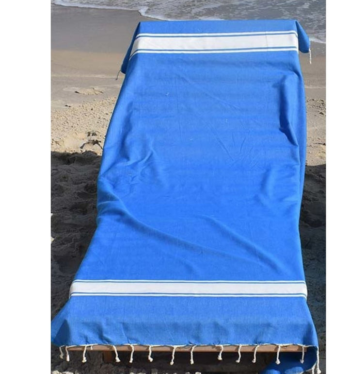 Fouta plate bleu